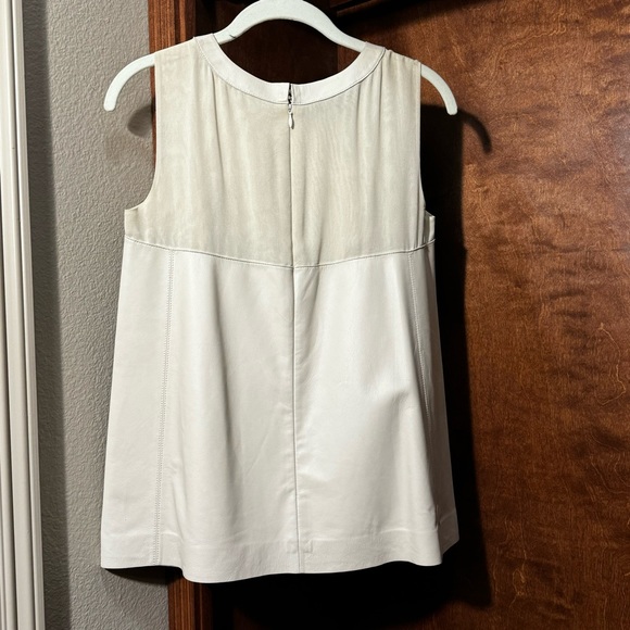 Lafayette 148 Leather Top, Sz P. NWOT - Picture 2 of 5